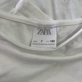 Zara, Girls White Bodysuit w/Ruffle, EUC, Size 7