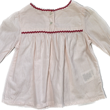 Country Road, Girls Long Sleeve Top w/Embroidery, Size 1 (12-18mo)