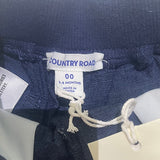 Country Road, Boys Woven Classic Short/Navy, NWT, Size 3-6M (000)