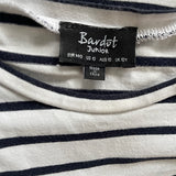 Bardot Jr, Girls Black & White Striped Shirt, Size 10