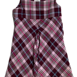 H&M, Girls Sarafan Plaid Dress, G.C., Size 7-8