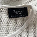 Bardot Jr, Girls White Mesh Top, Size 14