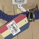 Rookie, Boys Khaki Shorts w/Navy Belt, NWT, Size 3