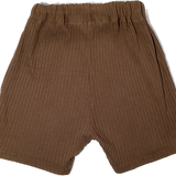 Lil' Atelier, Brown Ribbed Shorts, E.C., Size 6-7