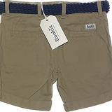 Rookie, Boys Khaki Shorts w/Navy Belt, NWT, Size 3