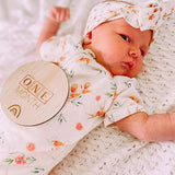 Taylor Flora Short Romper with Headband - Indigo & Lellow
