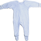 Purebaby, Boys Blue Striped Onesie, EUC, Size 0000 (Newborn)