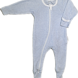 Purebaby, Boys Blue Striped Onesie, EUC, Size 0000 (Newborn)