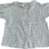 Miann & Co, Girls Blue/White Gingham Top, GUC, Size 12-18mo (1Y)