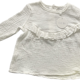 Elsie May, Girls White Muslin Top, NWT, Size 2