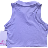 90 Degree, Girls Purple Crop Top w/Collar, Size 12