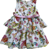 Laura Ashley London, Girls Layered Floral Dress, Size 5