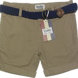 Rookie, Boys Khaki Shorts w/Navy Belt, NWT, Size 3