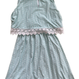 Tilii, Girls Teal Dress w/Lace, Size 14