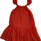 Cotton On, Girls Red Linen Dress, Size 8