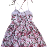 Arabella & Rose, Pink Floral Dress with Button Front, w/Bow, Size 7