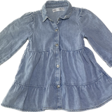 Zara Girls, Denim Dress, EUC, Size 18-24mo (1-2)