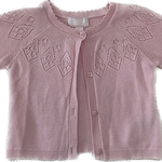 Baby Girls Knit Cardigan – Pink Pumpkin Patch knitwear, size 3-6 months, front view