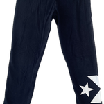  Front view of Converse black leggings for girls, size 6X