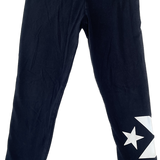  Front view of Converse black leggings for girls, size 6X