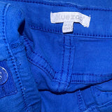 Close-up of denim fabric showing good condition