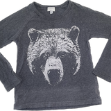 Front view of Witchery boy's bear print long sleeve shirt size 8
