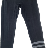 Boys charcoal pants front view with drawstring waistband