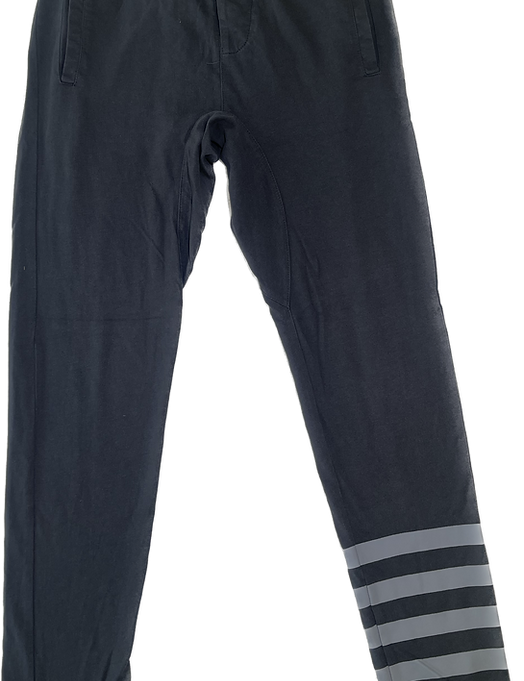 Boys charcoal pants front view with drawstring waistband