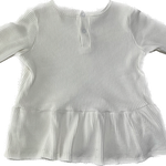 Back view of Elsie May Girls’ Ribbed Off-White Top, Size 2