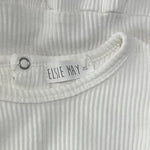 Side angle of Elsie May Girls’ Ribbed Off-White Top
