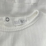 Side angle of Elsie May Girls’ Ribbed Off-White Top