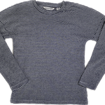 Front view of Girls Navy Pinstripe Long Sleeve Top – Country Road
