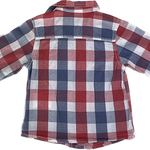 Back view showing full design of the pink polka-dot top