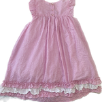 Layered skirt design of size 6 girls dress in pink
