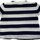 Back view of Country Road girls striped top in navy and white