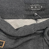Close-up of adjustable waistband on grey boys track pants