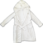 Front view of Kids Bear Bath Robe Size 5 with bear hood