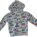 Back of printed MiniBoden hoodie for kids aged 7-8