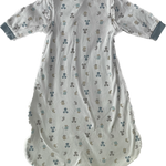Close-up of breathable organic cotton fabric with mice print