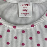 Styled outfit featuring boat-neck long sleeve polka dot dress by Seed