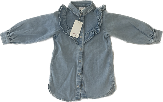 Blue Casual Denim Dress for Girls – Seed Heritage | Dream Nu